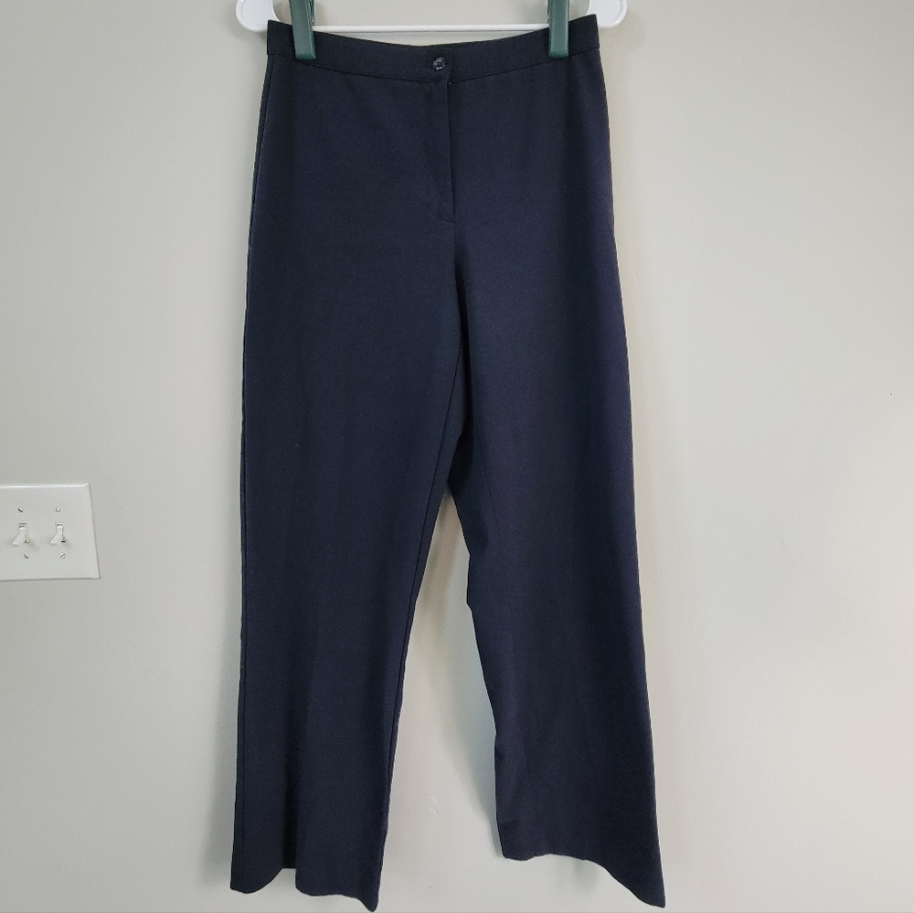 Dressbarn Navy Trouser Straight Leg Women's Size 8 Office Casual Capsule